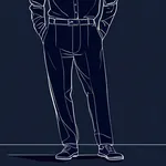 dark navy pants image